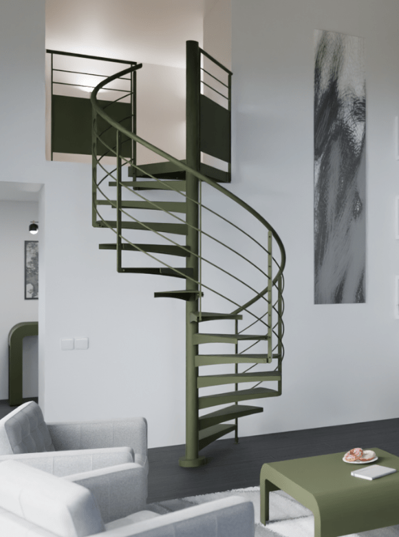 escalier sur mesure acier bois noir
