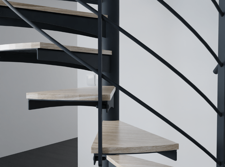 escalier bois anthracite