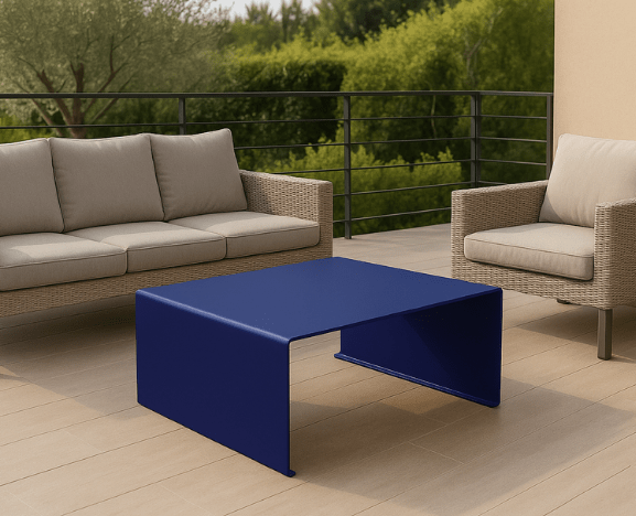 table basse exterieur sur mesure metal